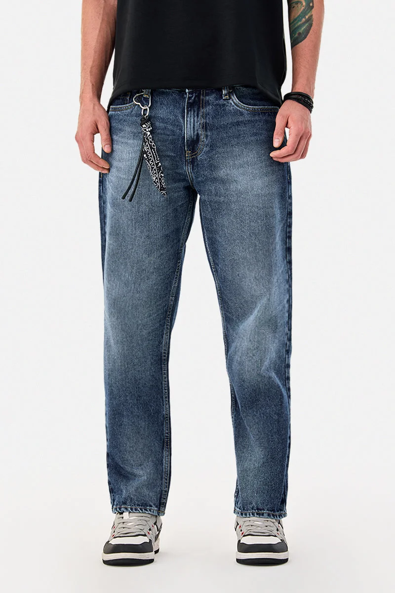 سنيتش Relaxed Fit Washed Jeans
